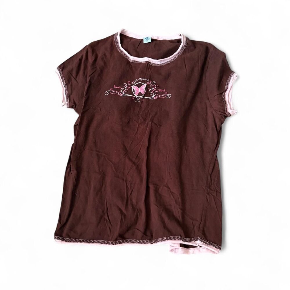 Dolly Women's Brown and Pink T-shirt